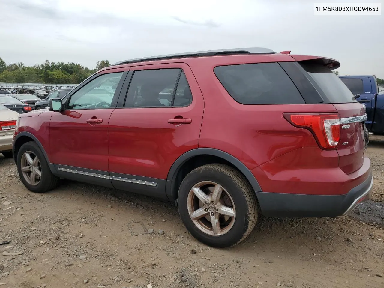 2017 Ford Explorer Xlt VIN: 1FM5K8D8XHGD94653 Lot: 71806224