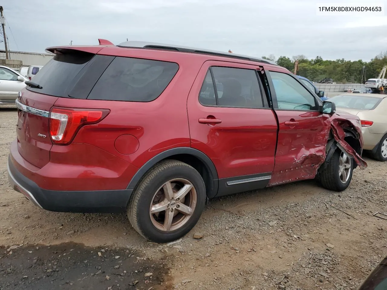 2017 Ford Explorer Xlt VIN: 1FM5K8D8XHGD94653 Lot: 71806224