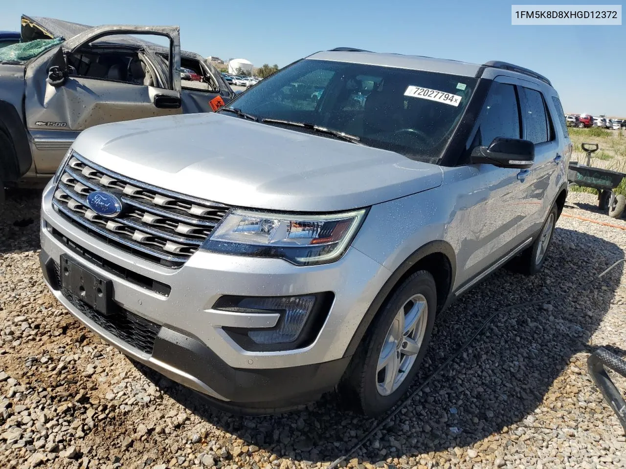 2017 Ford Explorer Xlt VIN: 1FM5K8D8XHGD12372 Lot: 72027794