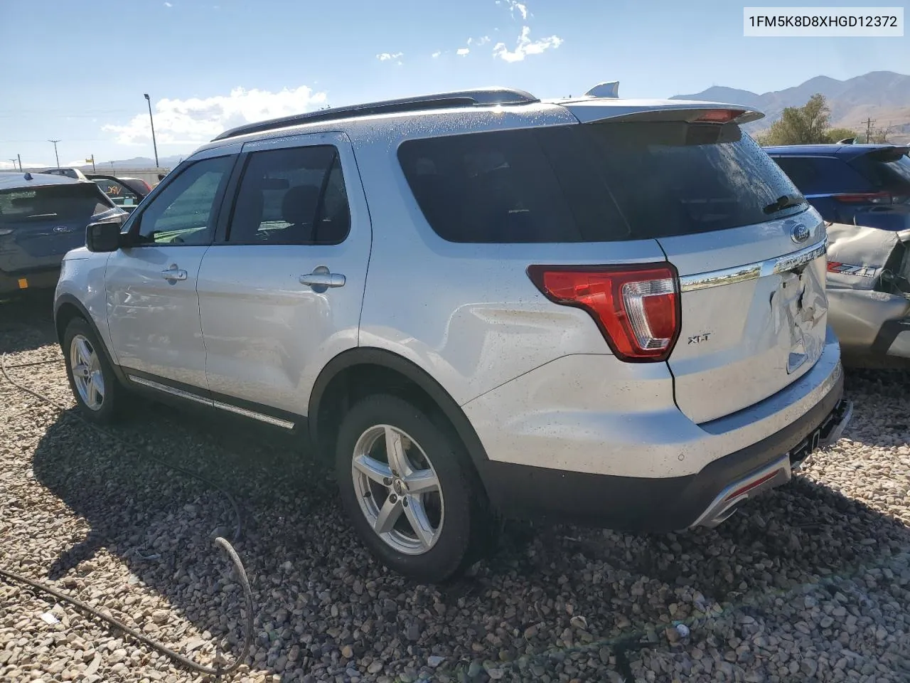 2017 Ford Explorer Xlt VIN: 1FM5K8D8XHGD12372 Lot: 72027794