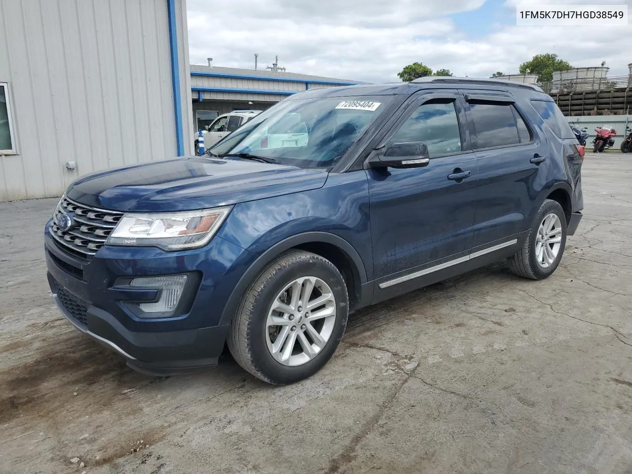 2017 Ford Explorer Xlt VIN: 1FM5K7DH7HGD38549 Lot: 72095404