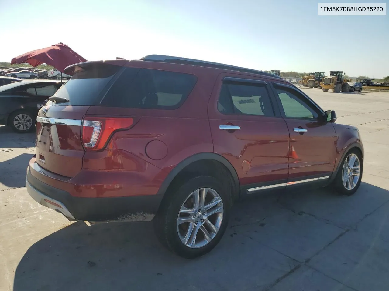 2017 Ford Explorer Xlt VIN: 1FM5K7D88HGD85220 Lot: 72235504