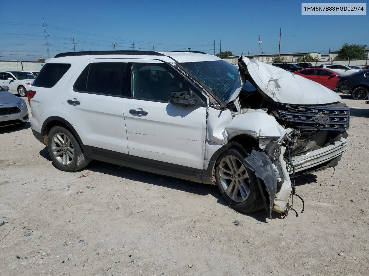 2017 Ford Explorer VIN: 1FM5K7B83HGD02974 Lot: 72411514