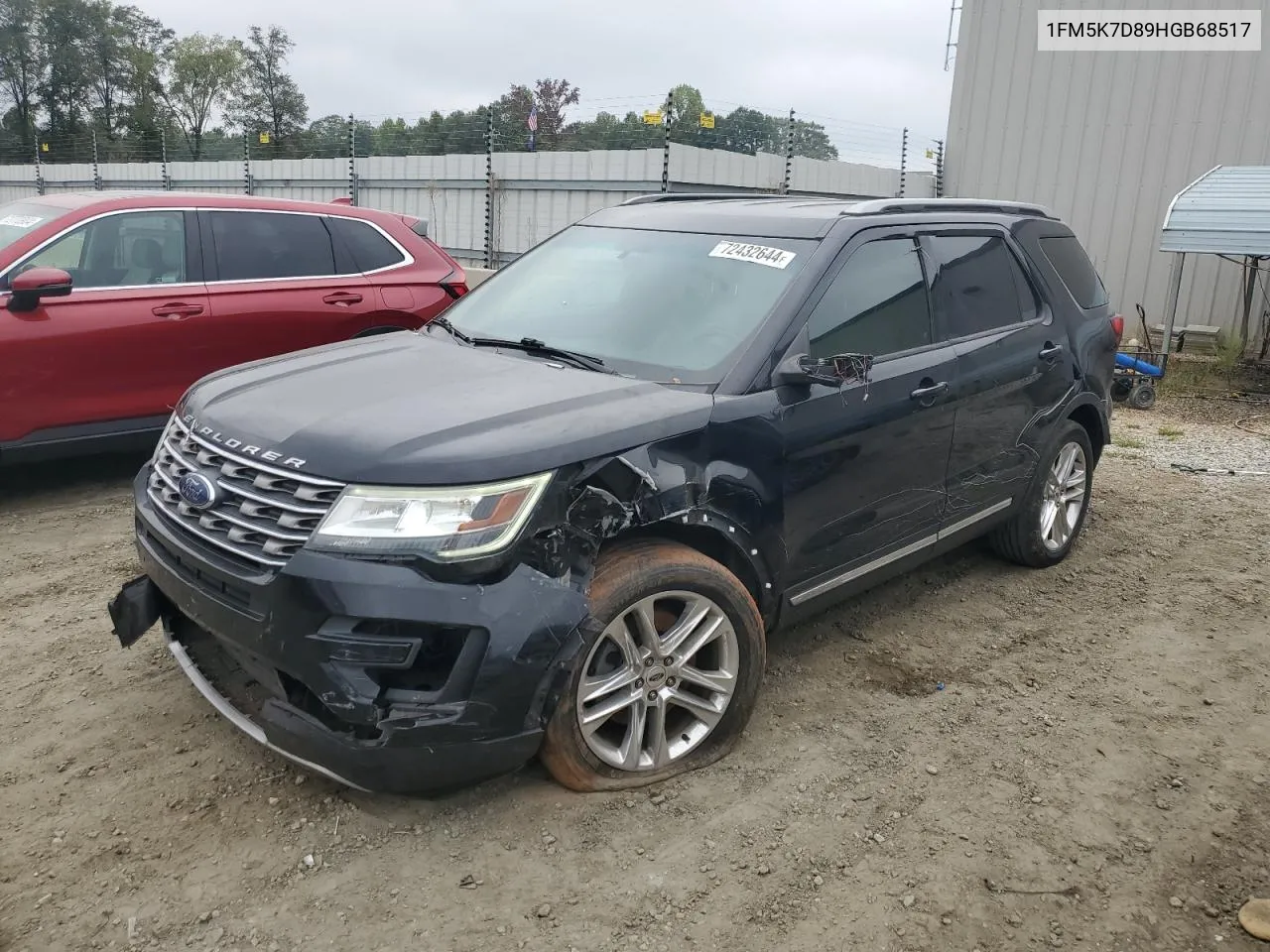 2017 Ford Explorer Xlt VIN: 1FM5K7D89HGB68517 Lot: 72432644