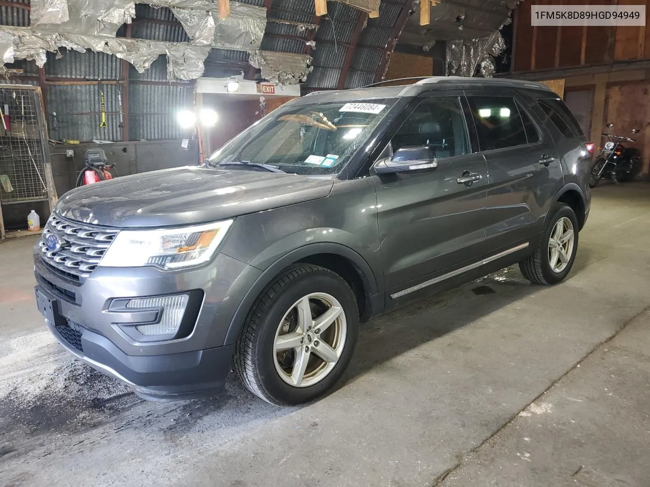 2017 Ford Explorer Xlt VIN: 1FM5K8D89HGD94949 Lot: 72446084