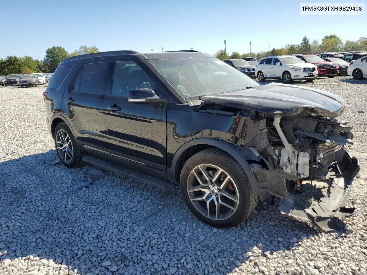 2017 Ford Explorer Sport VIN: 1FM5K8GTXHGB29408 Lot: 72528844