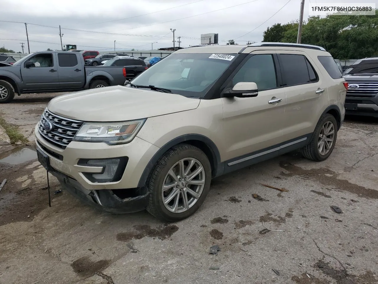 2017 Ford Explorer Limited VIN: 1FM5K7F86HGC36883 Lot: 72548024