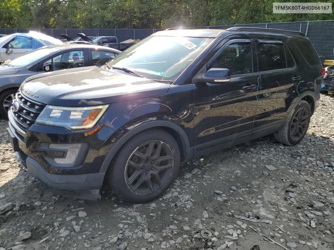 2017 Ford Explorer Sport VIN: 1FM5K8GT4HGD66167 Lot: 72686834