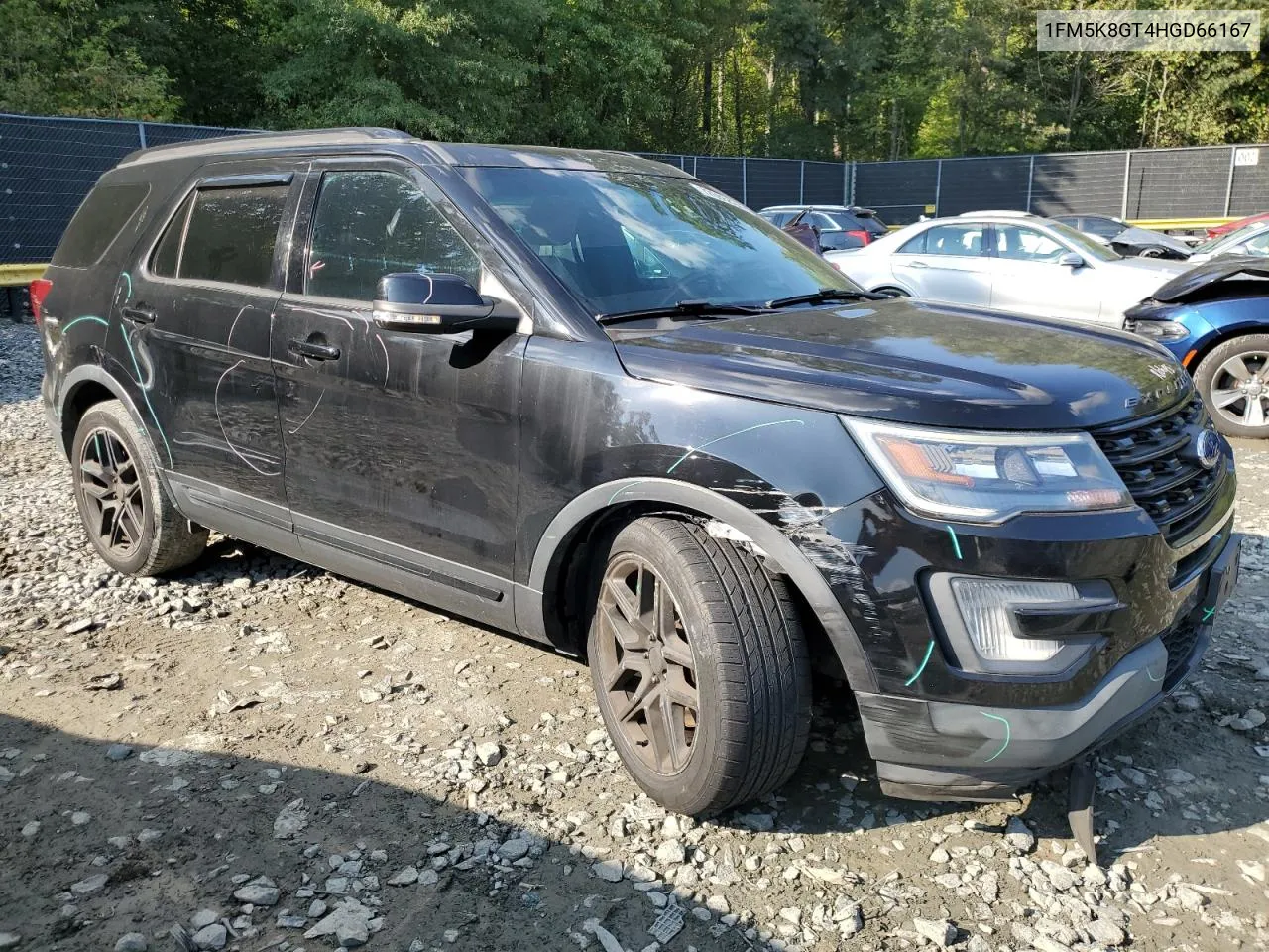 2017 Ford Explorer Sport VIN: 1FM5K8GT4HGD66167 Lot: 72686834