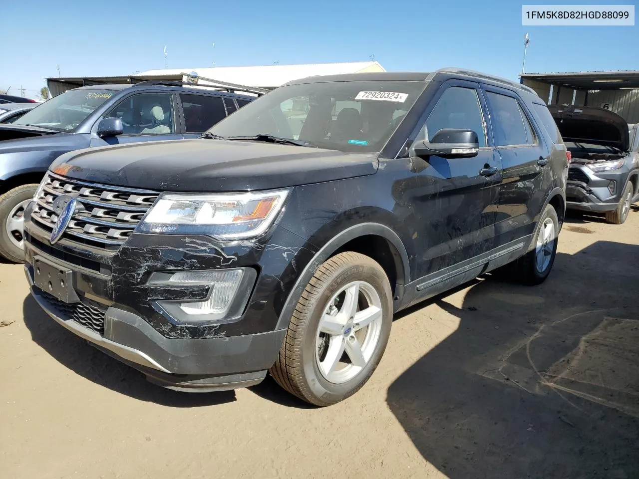 2017 Ford Explorer Xlt VIN: 1FM5K8D82HGD88099 Lot: 72920324