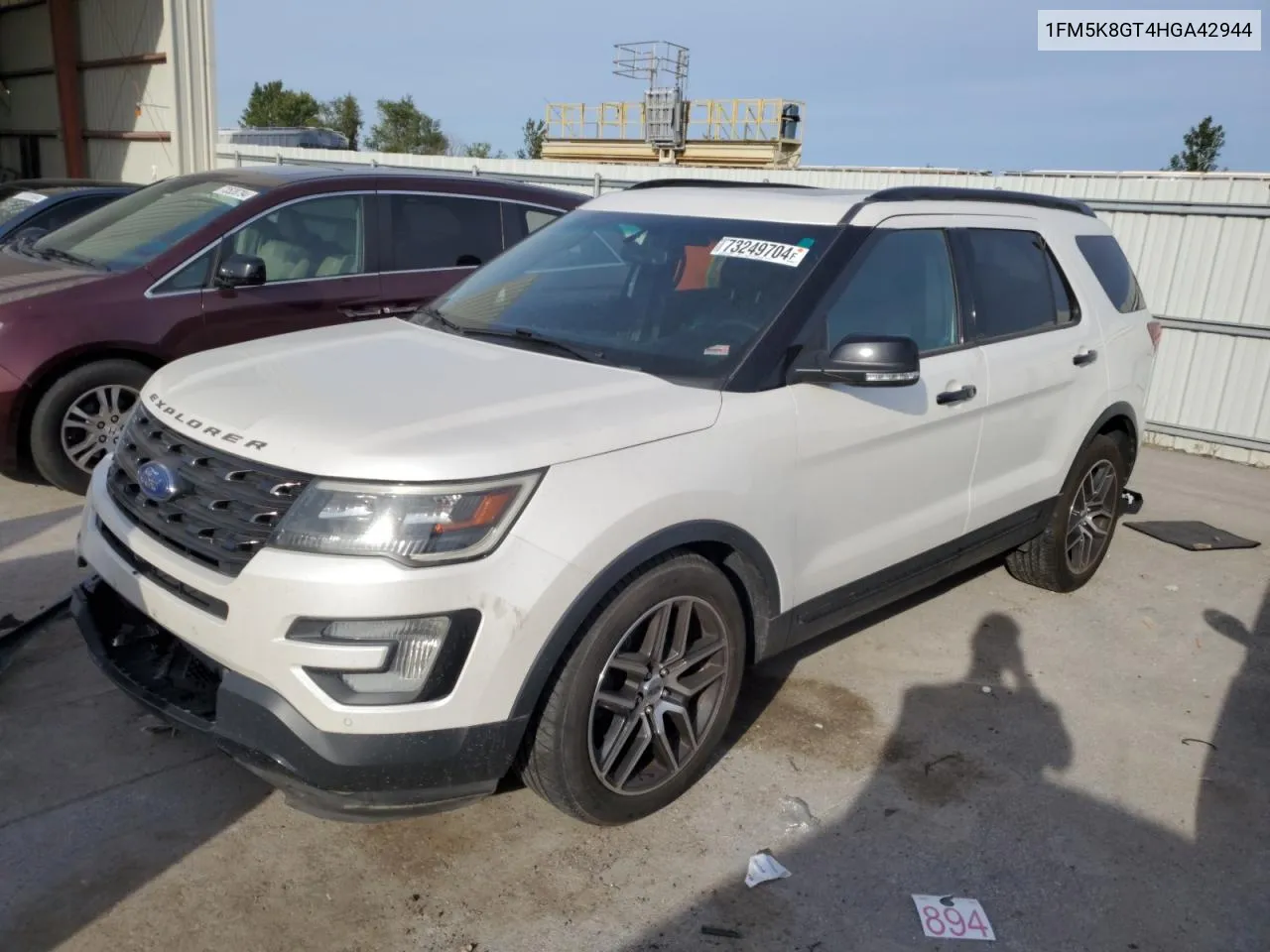 2017 Ford Explorer Sport VIN: 1FM5K8GT4HGA42944 Lot: 73249704