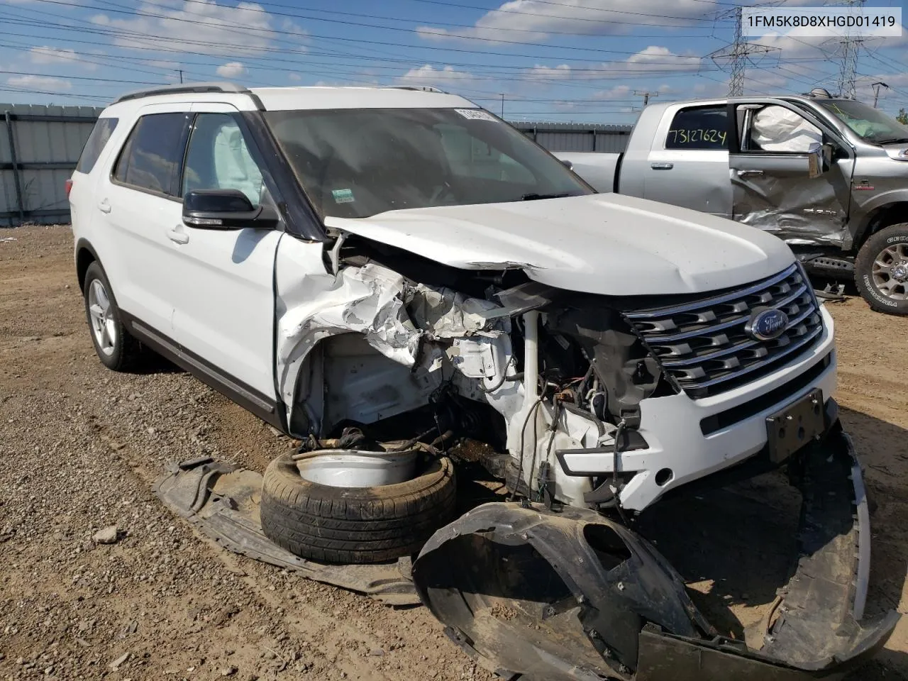 2017 Ford Explorer Xlt VIN: 1FM5K8D8XHGD01419 Lot: 73404754