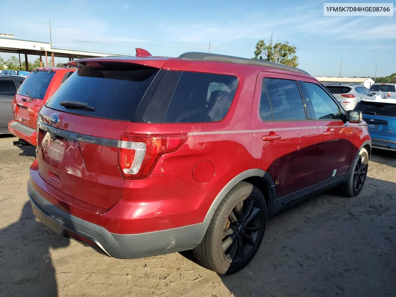 2017 Ford Explorer Xlt VIN: 1FM5K7D84HGE08766 Lot: 73850254