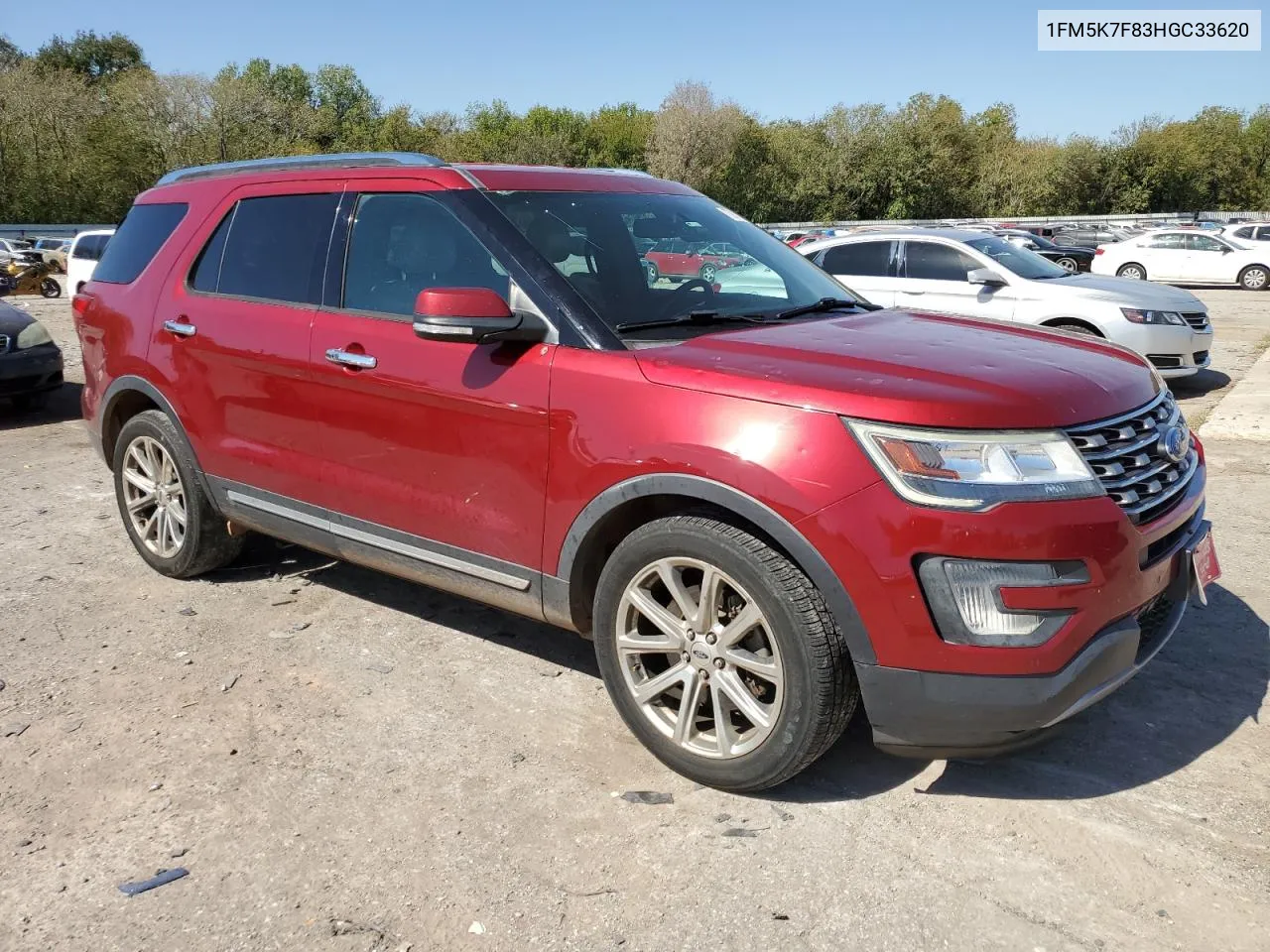 2017 Ford Explorer Limited VIN: 1FM5K7F83HGC33620 Lot: 73914074