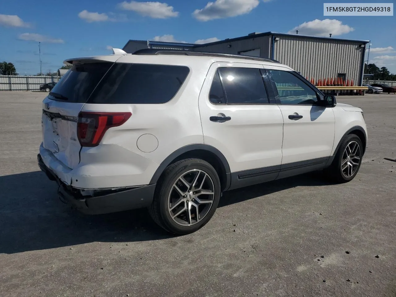 2017 Ford Explorer Sport VIN: 1FM5K8GT2HGD49318 Lot: 73949074