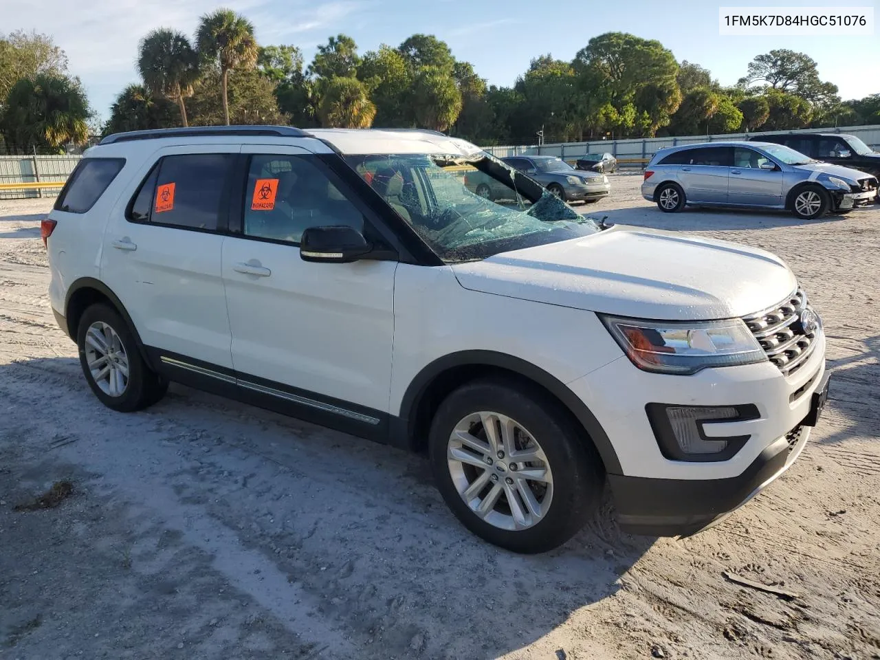 2017 Ford Explorer Xlt VIN: 1FM5K7D84HGC51076 Lot: 74034324