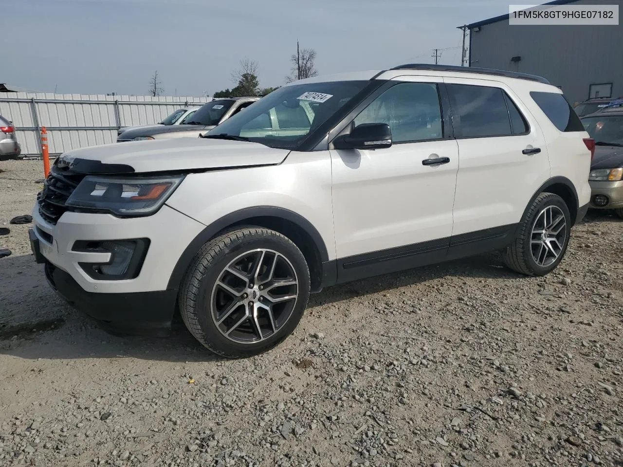 2017 Ford Explorer Sport VIN: 1FM5K8GT9HGE07182 Lot: 74074514