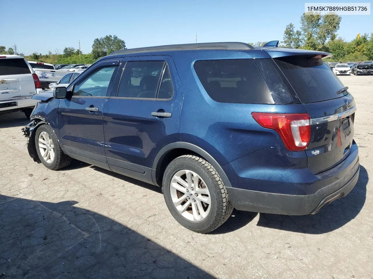 2017 Ford Explorer VIN: 1FM5K7B89HGB51736 Lot: 74139404