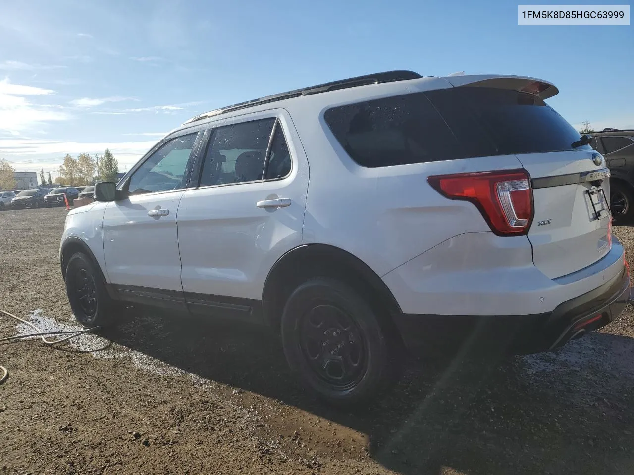 2017 Ford Explorer Xlt VIN: 1FM5K8D85HGC63999 Lot: 74252254