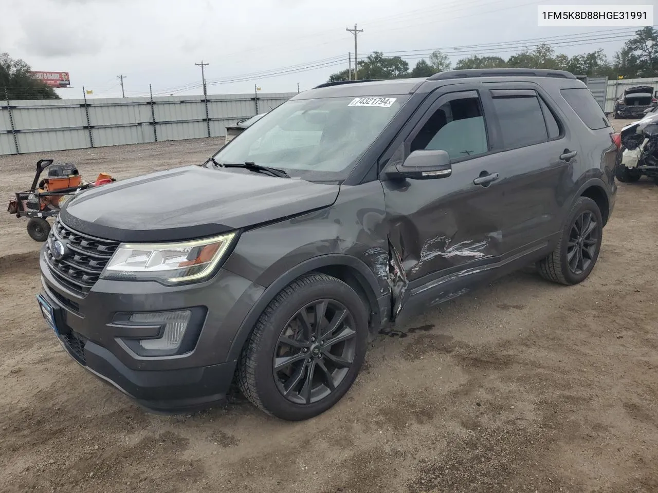 2017 Ford Explorer Xlt VIN: 1FM5K8D88HGE31991 Lot: 74321794