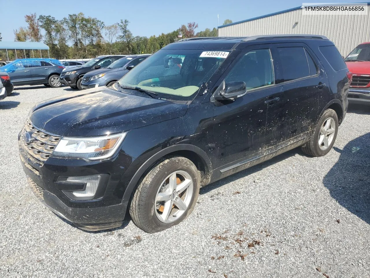 2017 Ford Explorer Xlt VIN: 1FM5K8D86HGA66856 Lot: 74369814