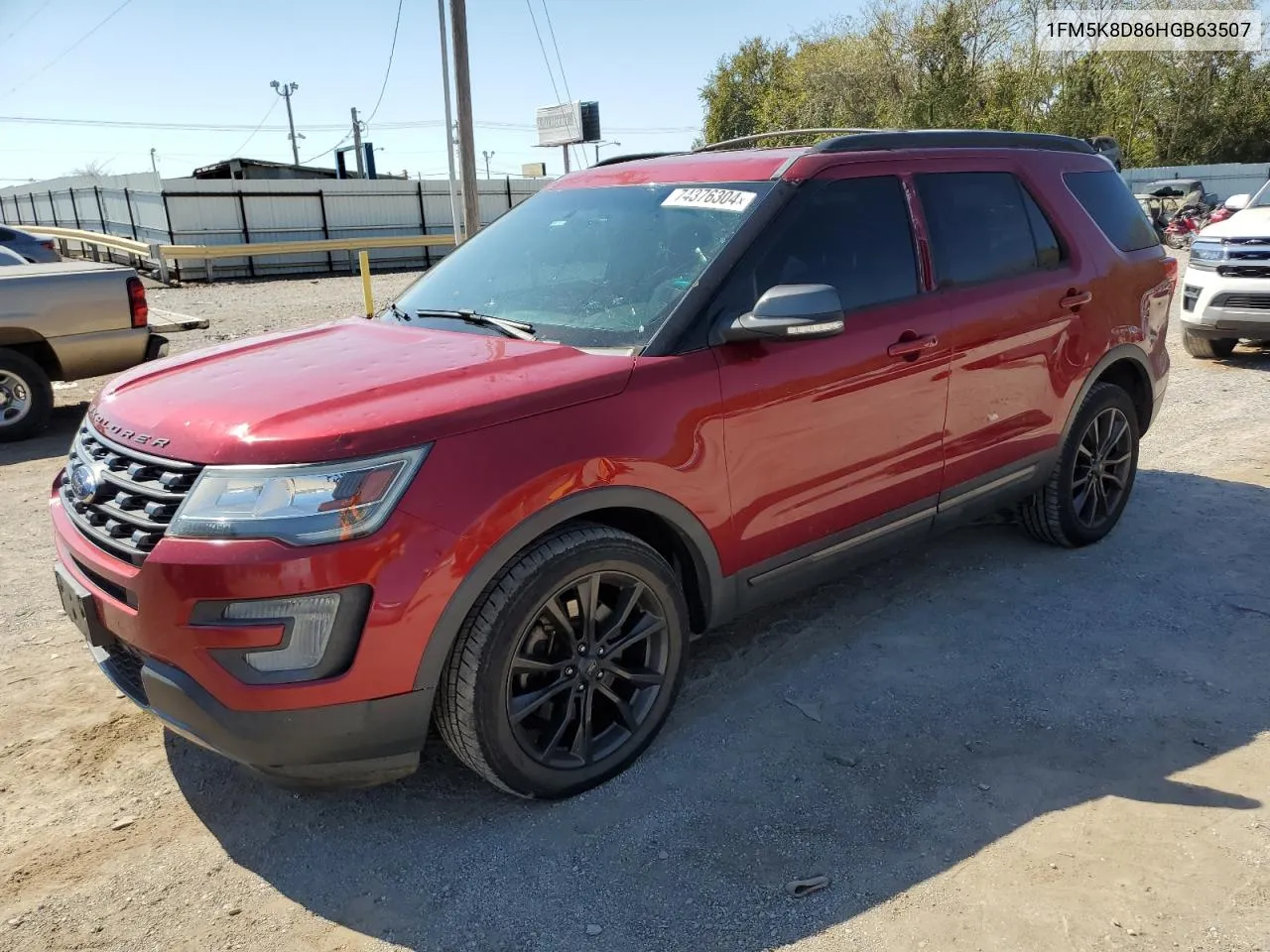 2017 Ford Explorer Xlt VIN: 1FM5K8D86HGB63507 Lot: 74376304