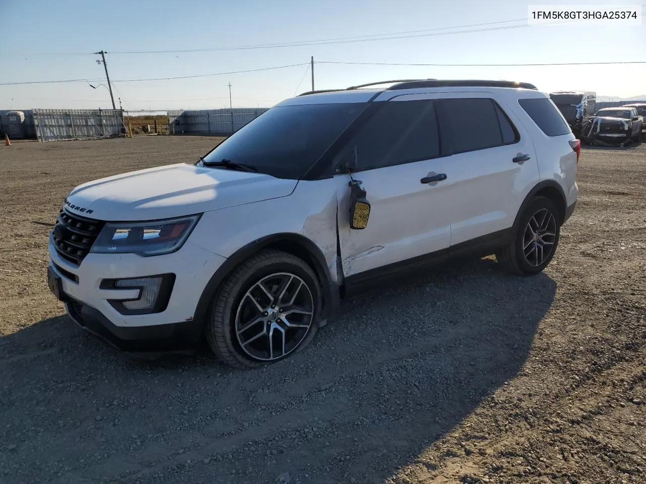 2017 Ford Explorer Sport VIN: 1FM5K8GT3HGA25374 Lot: 74401944