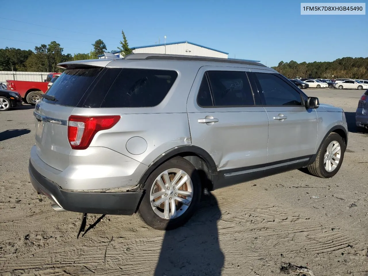 2017 Ford Explorer Xlt VIN: 1FM5K7D8XHGB45490 Lot: 74473244