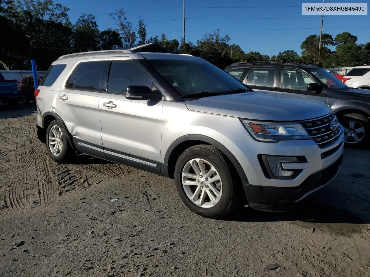 2017 Ford Explorer Xlt VIN: 1FM5K7D8XHGB45490 Lot: 74473244