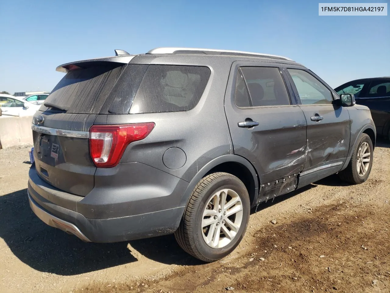 2017 Ford Explorer Xlt VIN: 1FM5K7D81HGA42197 Lot: 74594384