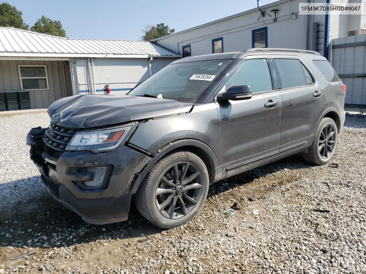 2017 Ford Explorer Xlt VIN: 1FM5K7D85HGD49047 Lot: 74628364