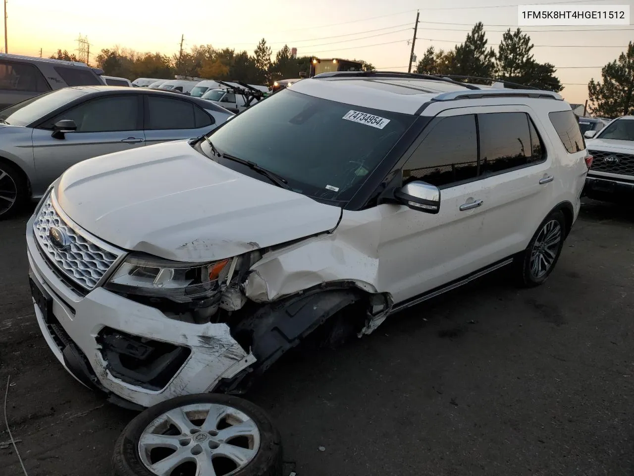 2017 Ford Explorer Platinum VIN: 1FM5K8HT4HGE11512 Lot: 74734954