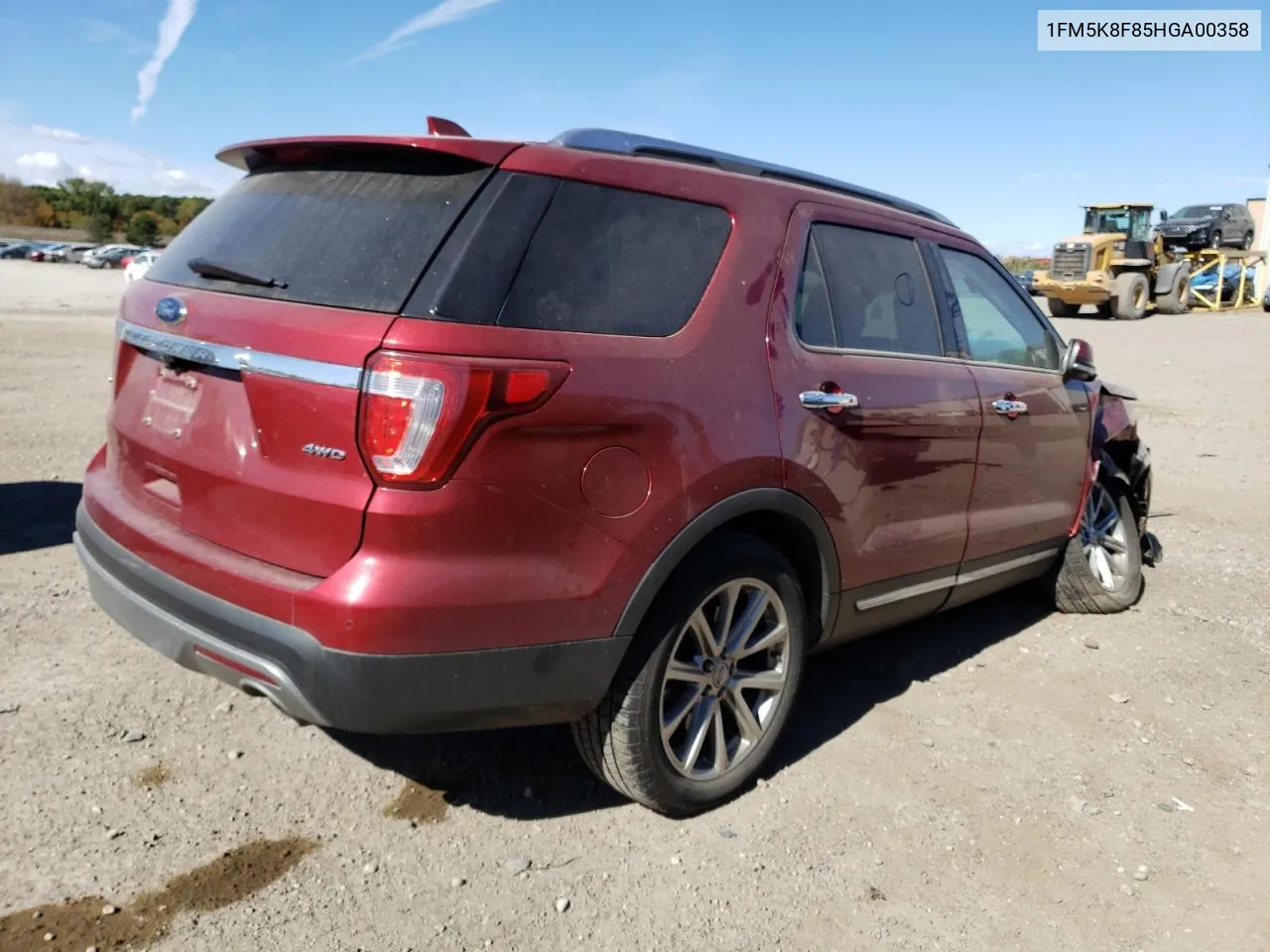 2017 Ford Explorer Limited VIN: 1FM5K8F85HGA00358 Lot: 74758644