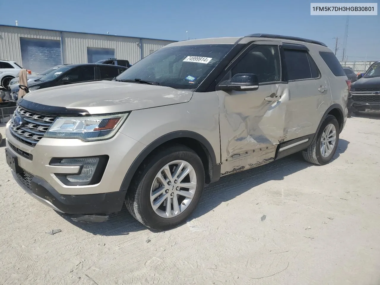 1FM5K7DH3HGB30801 2017 Ford Explorer Xlt