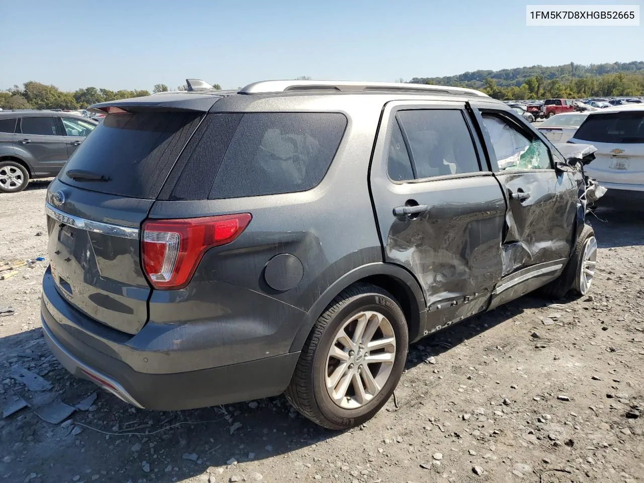 2017 Ford Explorer Xlt VIN: 1FM5K7D8XHGB52665 Lot: 75032634