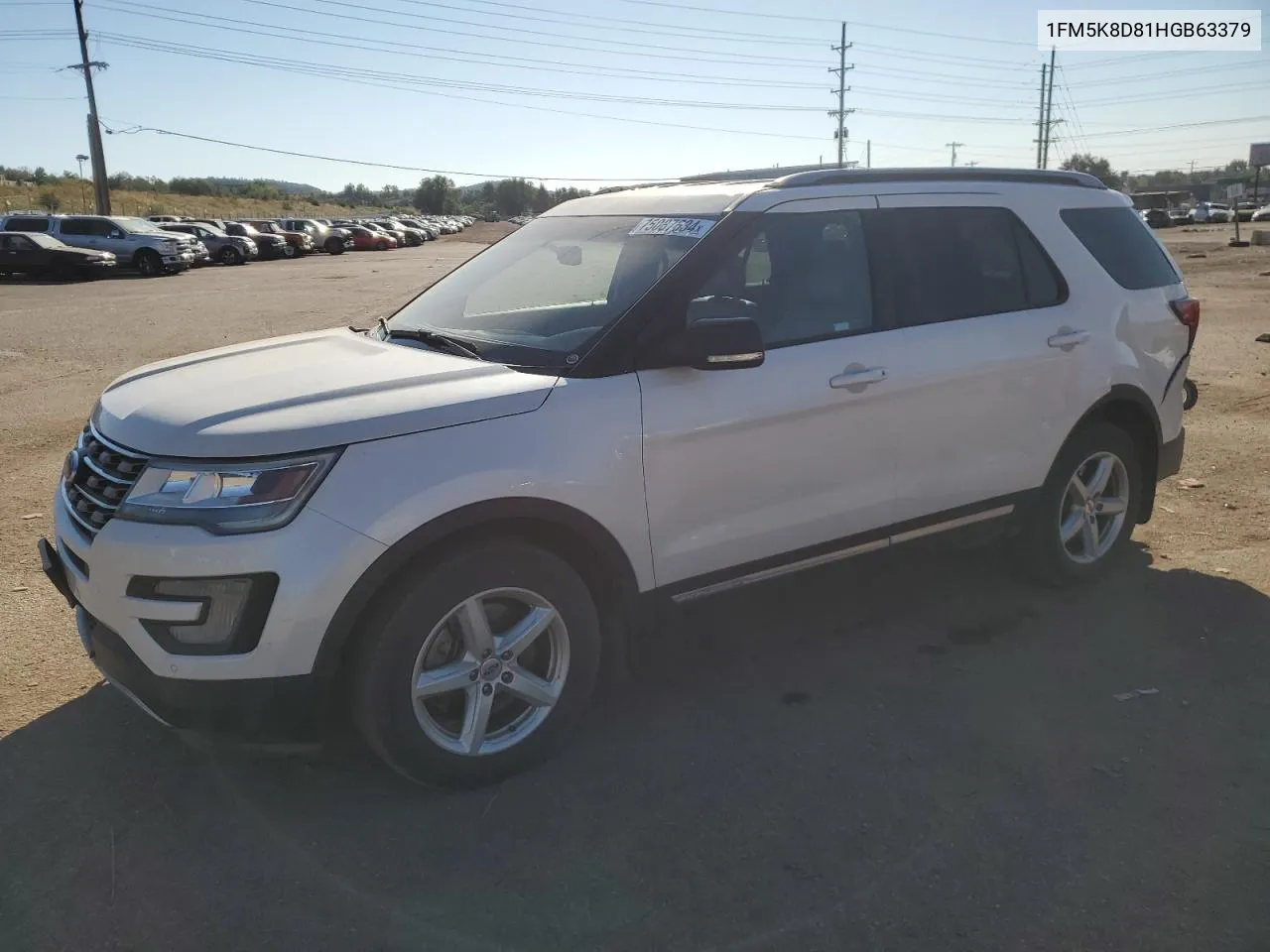 2017 Ford Explorer Xlt VIN: 1FM5K8D81HGB63379 Lot: 75087634