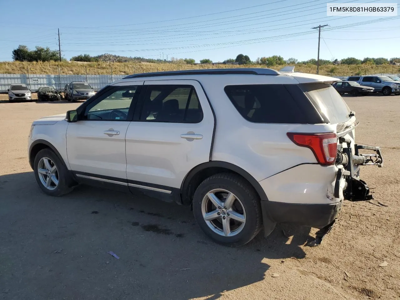 2017 Ford Explorer Xlt VIN: 1FM5K8D81HGB63379 Lot: 75087634