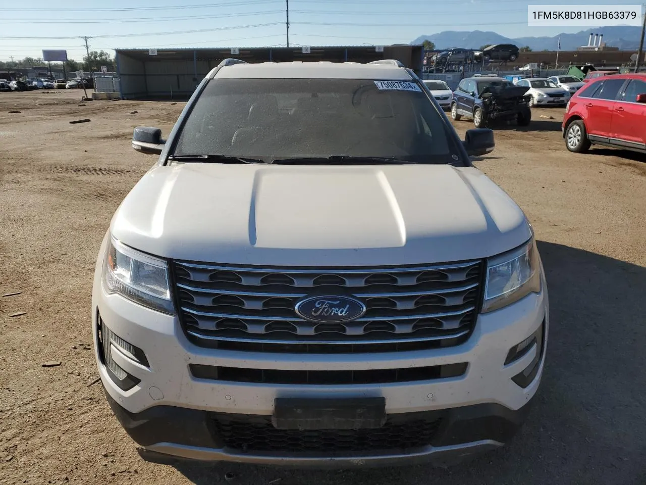 2017 Ford Explorer Xlt VIN: 1FM5K8D81HGB63379 Lot: 75087634