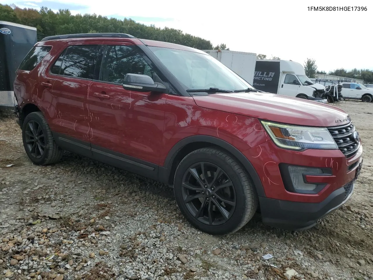 2017 Ford Explorer Xlt VIN: 1FM5K8D81HGE17396 Lot: 75155714