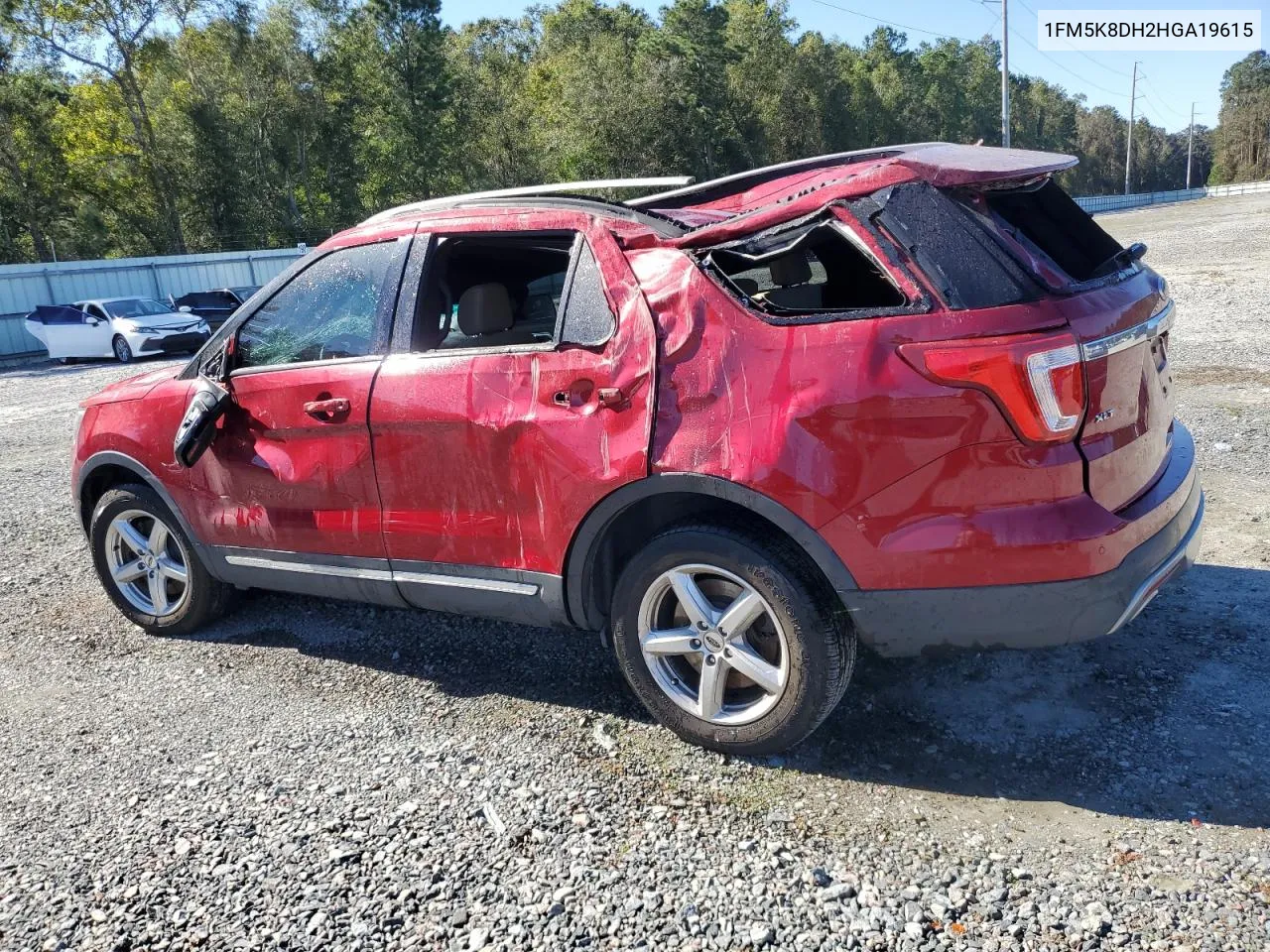 2017 Ford Explorer Xlt VIN: 1FM5K8DH2HGA19615 Lot: 75245454