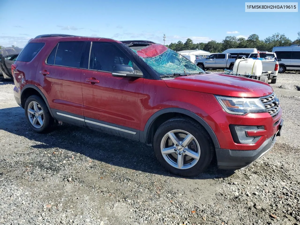 2017 Ford Explorer Xlt VIN: 1FM5K8DH2HGA19615 Lot: 75245454