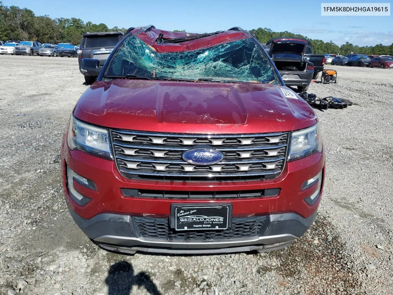 2017 Ford Explorer Xlt VIN: 1FM5K8DH2HGA19615 Lot: 75245454