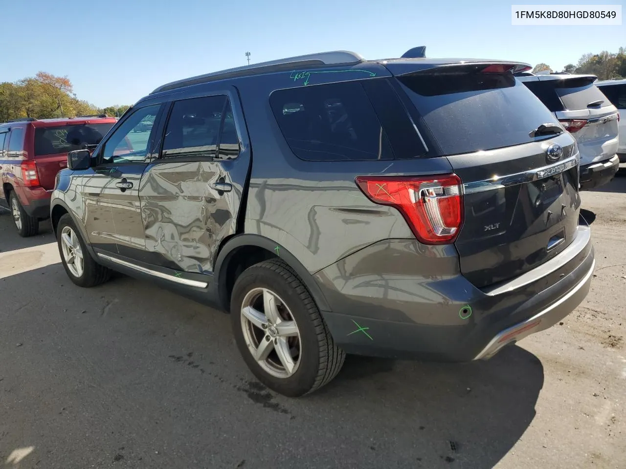 2017 Ford Explorer Xlt VIN: 1FM5K8D80HGD80549 Lot: 75277734