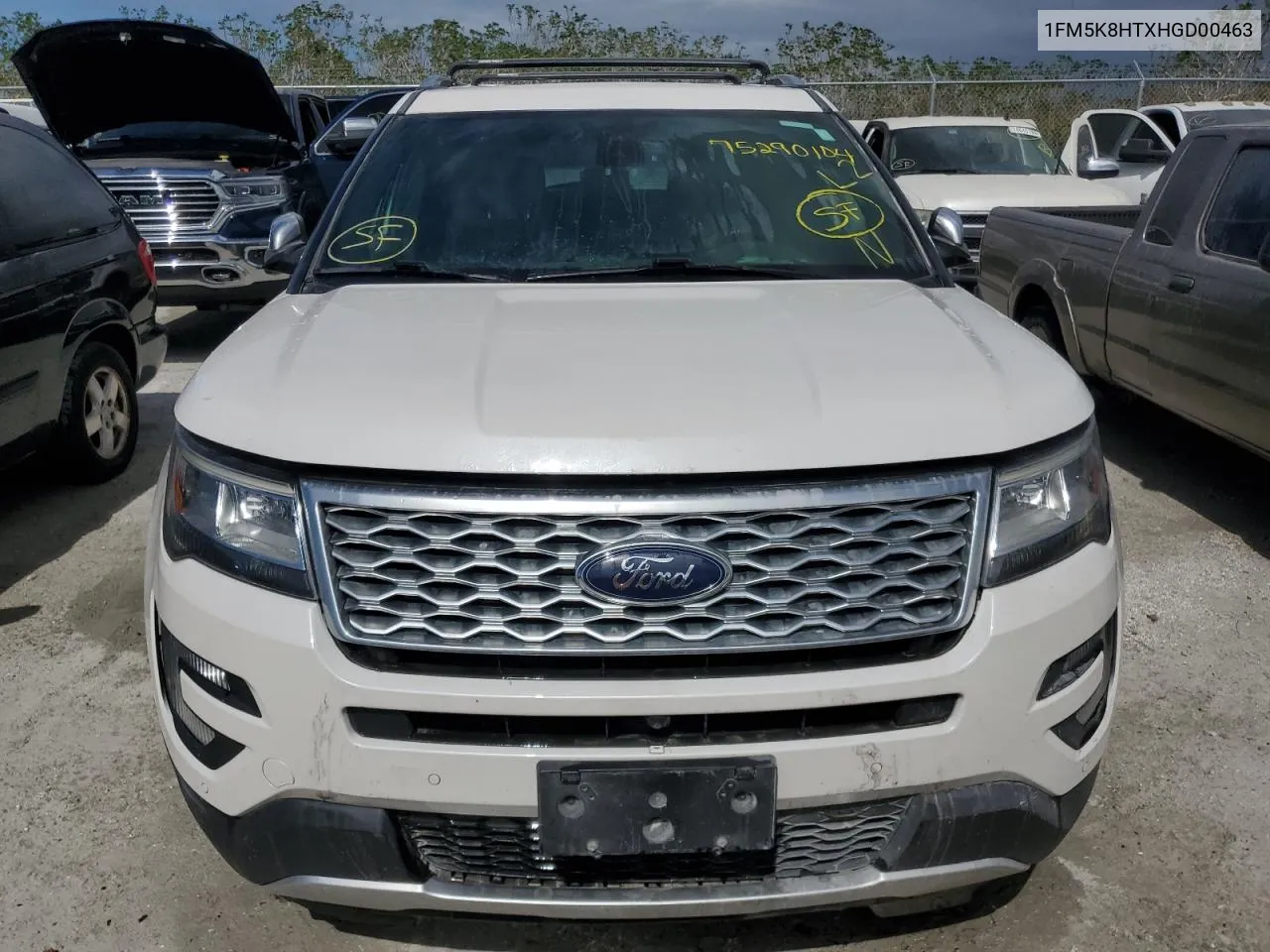 2017 Ford Explorer Platinum VIN: 1FM5K8HTXHGD00463 Lot: 75290104