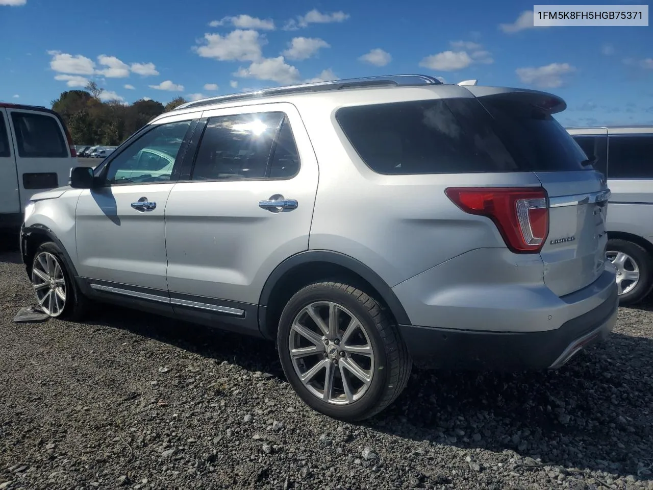 2017 Ford Explorer Limited VIN: 1FM5K8FH5HGB75371 Lot: 75316254