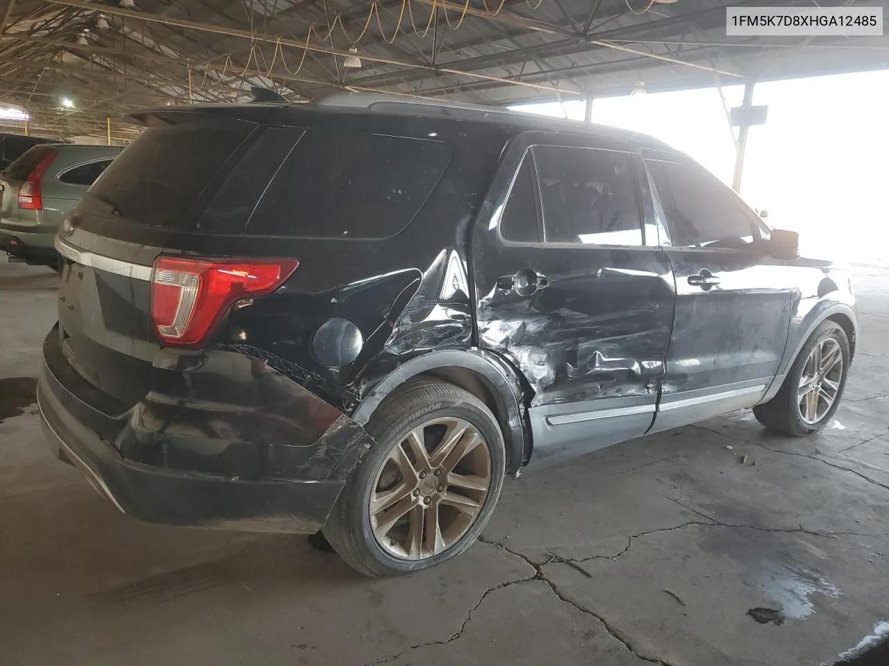 2017 Ford Explorer Xlt VIN: 1FM5K7D8XHGA12485 Lot: 75342334