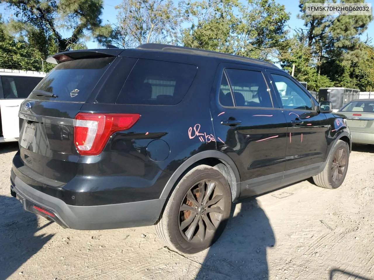 2017 Ford Explorer Xlt VIN: 1FM5K7DH2HGD62032 Lot: 75385784