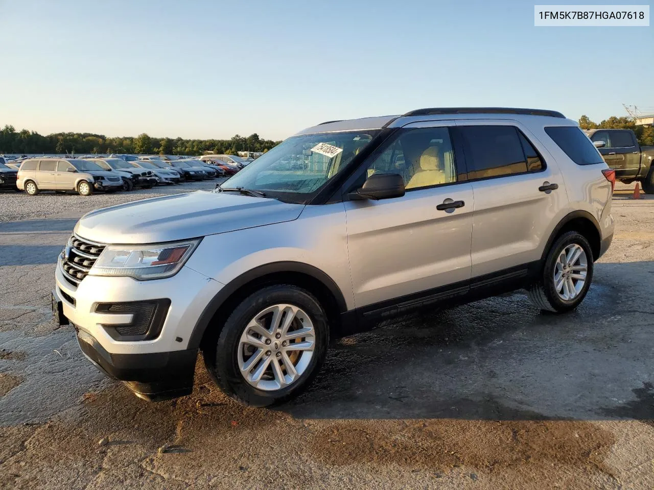 2017 Ford Explorer VIN: 1FM5K7B87HGA07618 Lot: 75418584