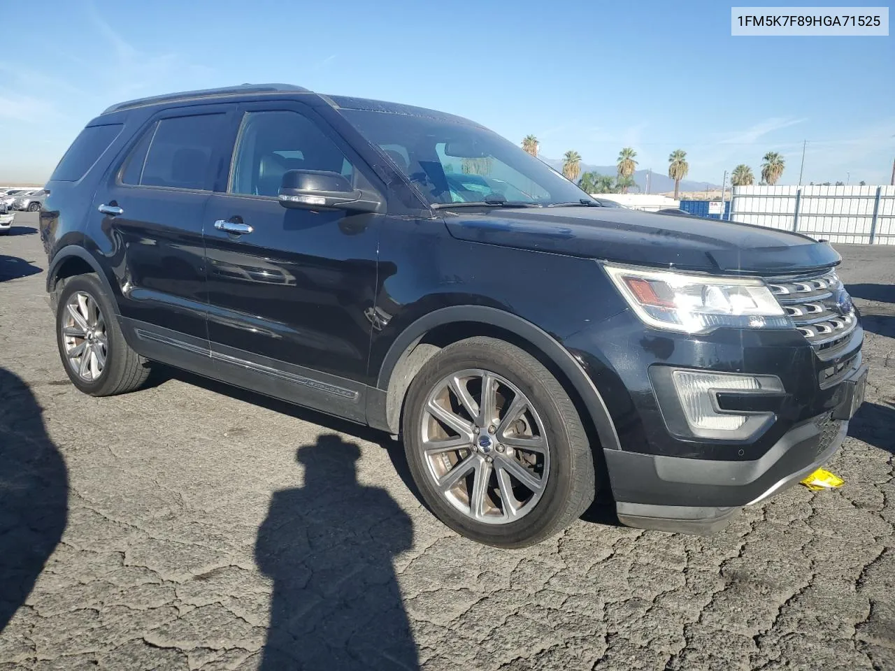 2017 Ford Explorer Limited VIN: 1FM5K7F89HGA71525 Lot: 75419634