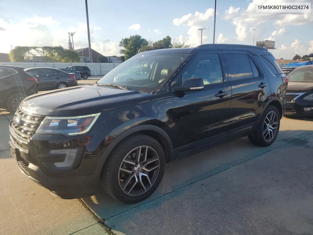 2017 Ford Explorer Sport VIN: 1FM5K8GT8HGC24274 Lot: 75443374